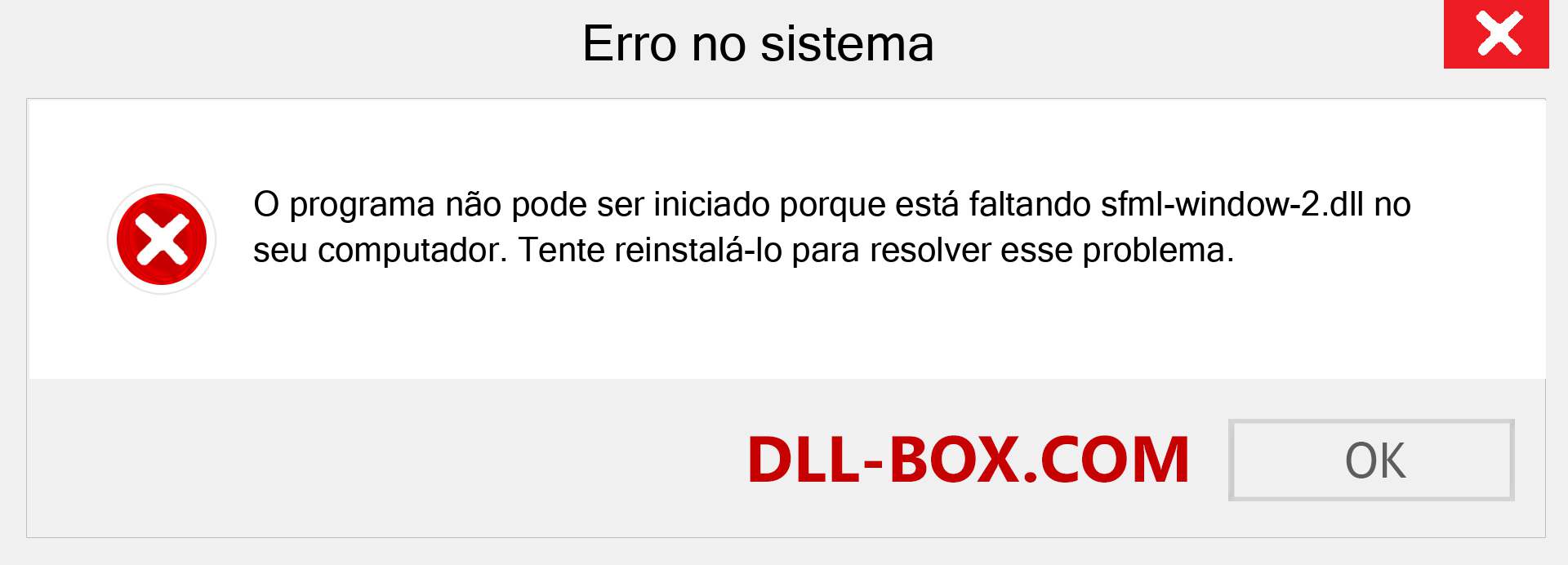 Arquivo sfml-window-2.dll ausente ?. Download para Windows 7, 8, 10 - Correção de erro ausente sfml-window-2 dll no Windows, fotos, imagens